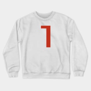 Letter L in Red Text Minimal Typography Crewneck Sweatshirt